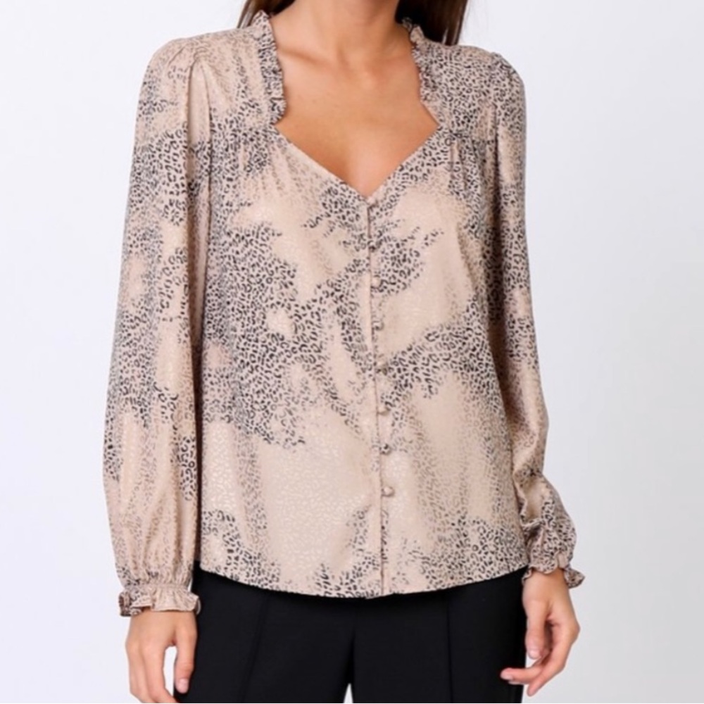 Current Air Leopard Print Blouse - image 1